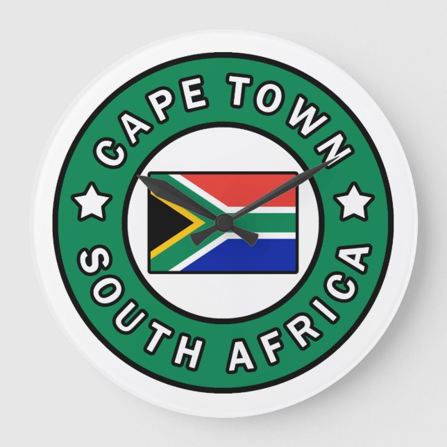 Reloj Redondo Grande Ciudad del Cabo Sudáfrica (Anverso)