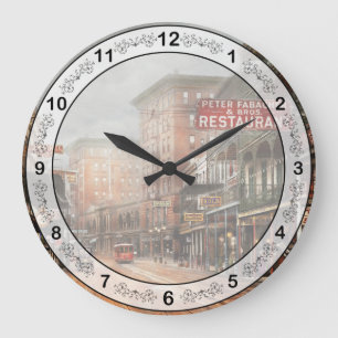 Reloj Redondo Grande Ciudad - Nueva Orleans - Una vista de St Charles A