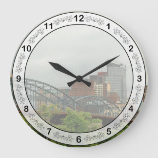Reloj Redondo Grande Ciudad - Pittsburg PA - La gran ciudad de Pittsbur