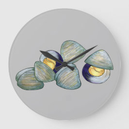 Reloj Redondo Grande Clama Clambake Rhode Island New England Marisco