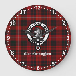 Reloj Redondo Grande Clan Cunningham Badge & Tartan