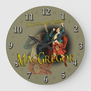 Reloj Redondo Grande Clan escocés MacGregor Tartán