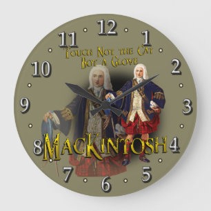 Reloj Redondo Grande Clan escocés MacKintosh Tartan