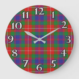 Reloj Redondo Grande Clan Fraser Fraser de Lovat Tartán