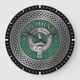 Reloj Redondo Grande Clan Hunter Crest & Tartan Knot
