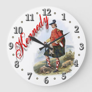 Reloj Redondo Grande Clan Kennedy Scottish Dream Clock