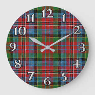 Reloj Redondo Grande Clan Kidd Tartan