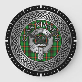 Reloj Redondo Grande Clan Kinnear Crest & Tartan Knot