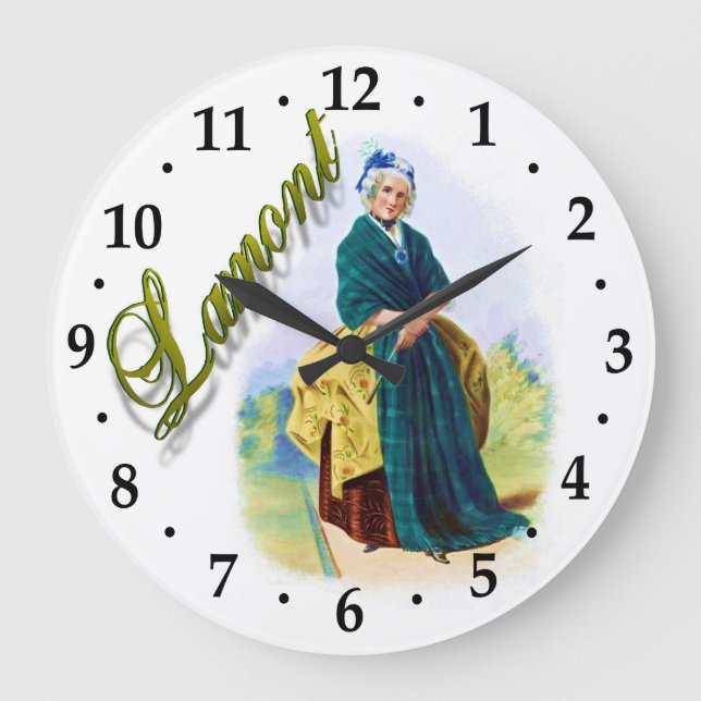 Reloj Redondo Grande Clan Lamont Scottish Dream Clock (Anverso)