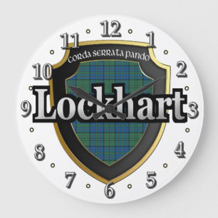Reloj Redondo Grande Clan Lockhart Tartan Scottish Dream Clock
