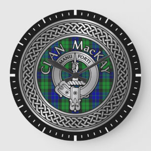 Reloj Redondo Grande Clan MacKay Escudo & Tartan Knot reloj grande