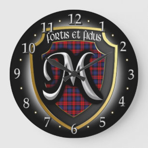 Reloj Redondo Grande Clan MacLachlan Tartan Clock