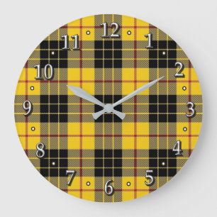 Reloj Redondo Grande Clan MacLeod de Lewis Tartan Scottish Dream Clock