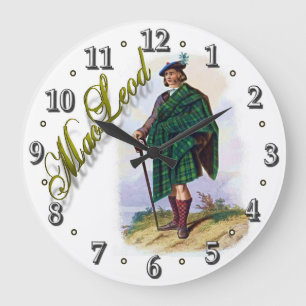Reloj Redondo Grande Clan MacLeod Scottish Dream Clock