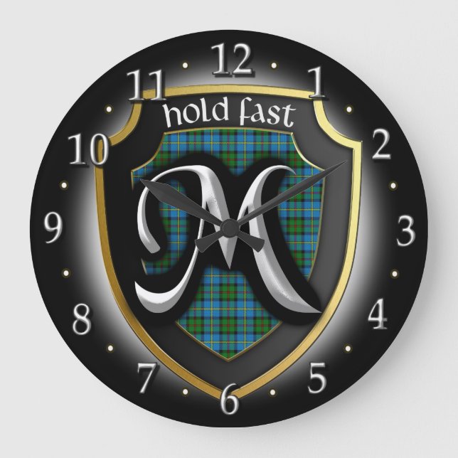 Reloj Redondo Grande Clan MacLeod Tartan Clock (Anverso)