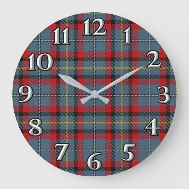 Reloj Redondo Grande Clan MacNamara Tartan (Anverso)