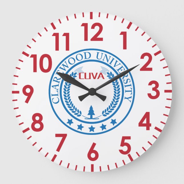 RELOJ REDONDO GRANDE CLAREWOOD UNIVERSITY DIGITS SC (Anverso)