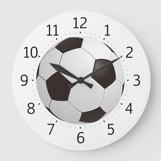 Reloj Redondo Grande Clásica Bola de Fútbol | Regalos Guay (Anverso)