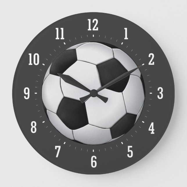 Reloj Redondo Grande Clásica Bola de Fútbol | Regalos Guay (Anverso)