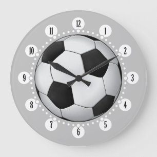 Reloj Redondo Grande Clásica pelota de fútbol  Regalos Guay