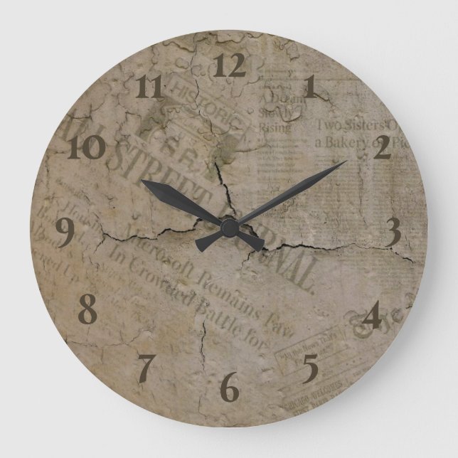 Reloj Redondo Grande Clásico de vintage (Anverso)