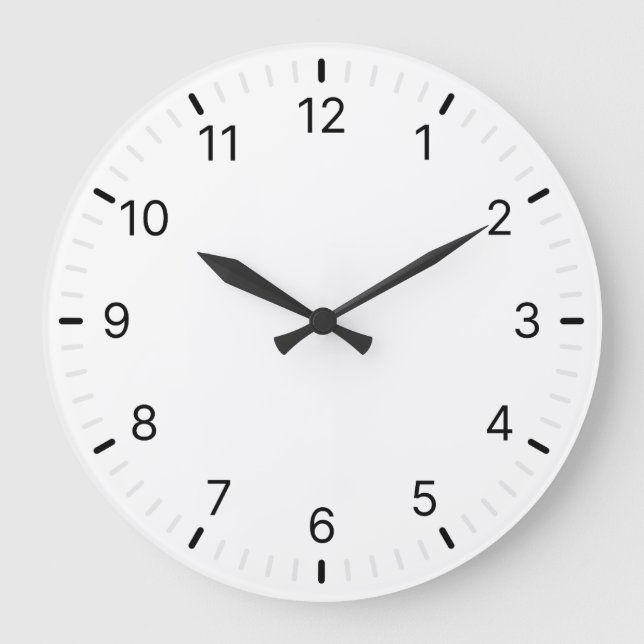 Reloj Redondo Grande Clásico mínimo simple (Anverso)