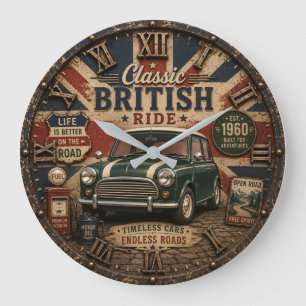 Reloj Redondo Grande Classic British Car