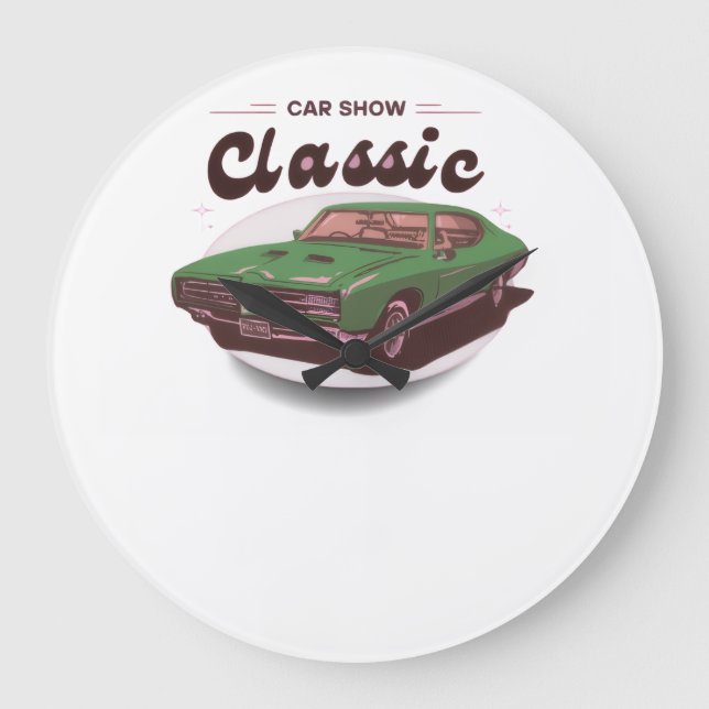 Reloj Redondo Grande Classic Car Show (Anverso)