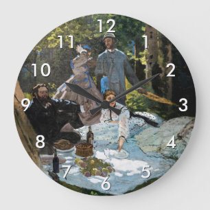 Reloj Redondo Grande Claude Monet - Almuerzo en la hierba, panel derech