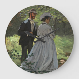 Reloj Redondo Grande Claude Monet - Bazille y Camille,