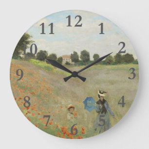 Reloj Redondo Grande Claude Monet El Campo de Amapolas cerca de Argente