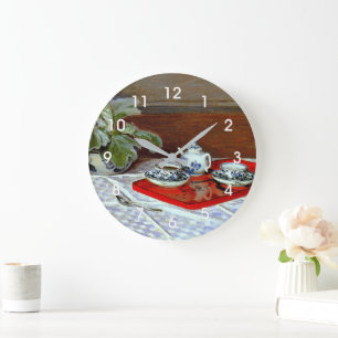 Reloj Redondo Grande Claude Monet - El Juego de Té,