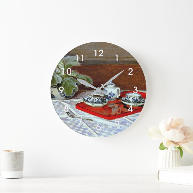 Reloj Redondo Grande Claude Monet - El Juego de Té, (Hogar)