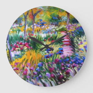 Reloj Redondo Grande Claude Monet: Iris Garden by Giverny