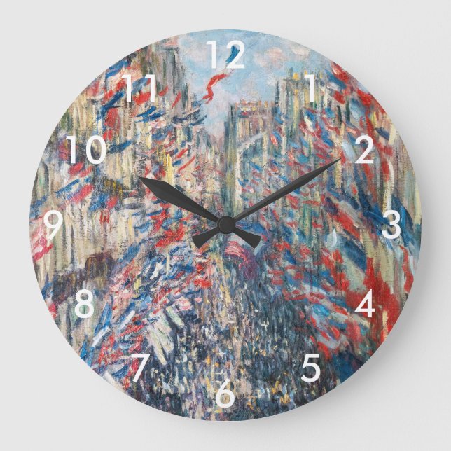 Reloj Redondo Grande Claude Monet - La Rue Montorgueil - París (Anverso)