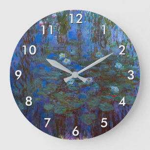 Reloj Redondo Grande Claude Monet - Nenúfares azules