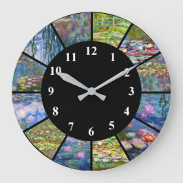 Reloj Redondo Grande Claude Monet Wall Clock Water Lilies Pinturas Art