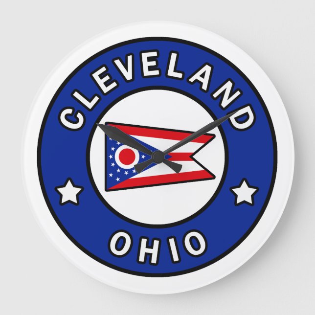 Reloj Redondo Grande Cleveland Ohio (Anverso)