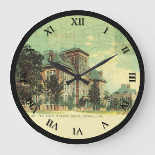 Reloj Redondo Grande Cleveland Ohio PostCard Funda Ciencias de la escue