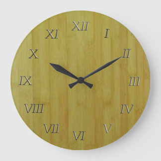 Reloj Redondo Grande Clock - Bamboo