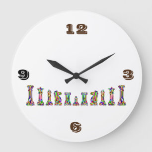 Reloj Redondo Grande Clock Chess