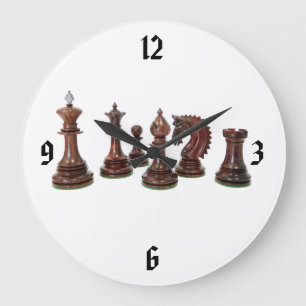 Reloj Redondo Grande Clock Chess