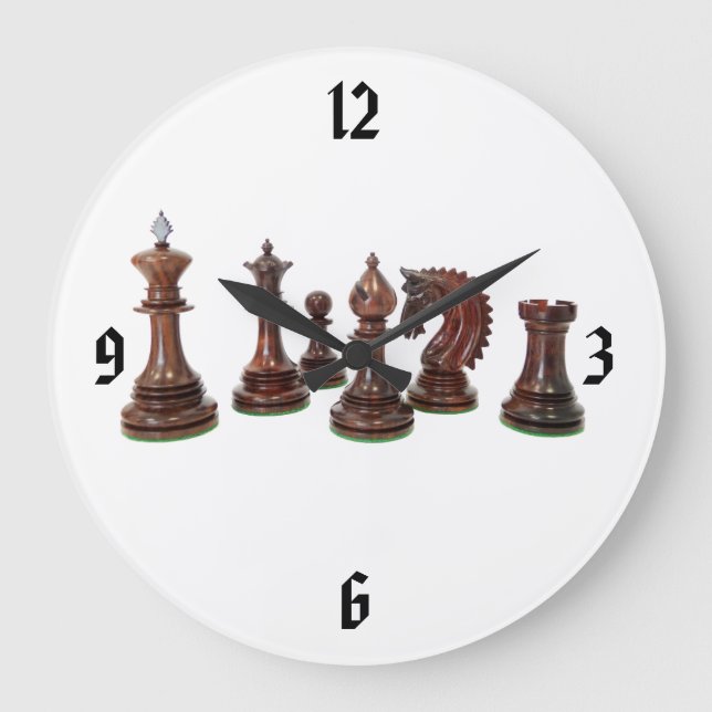Reloj Redondo Grande Clock Chess (Anverso)