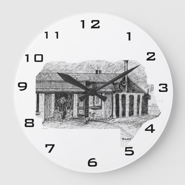 Reloj Redondo Grande Clock Country Store (Anverso)