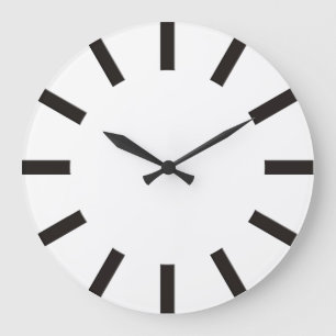 Reloj Redondo Grande Clock Face Stripes black for your design