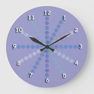Reloj Redondo Grande Clock - Snowflake Segmentation