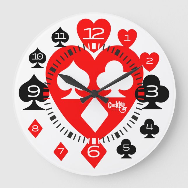 RELOJ REDONDO GRANDE CLOCK TILDE SERIE POKER S7 V8 (Anverso)