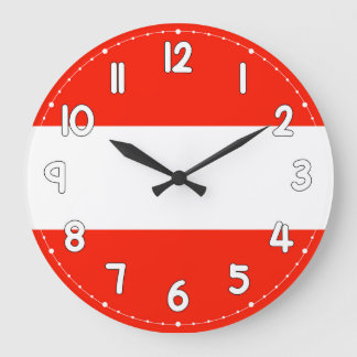 Reloj Redondo Grande Clocks Austria Country Flag Wall Clock