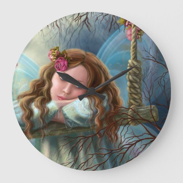 Reloj Redondo Grande Clocks Sad Fairy (Anverso)
