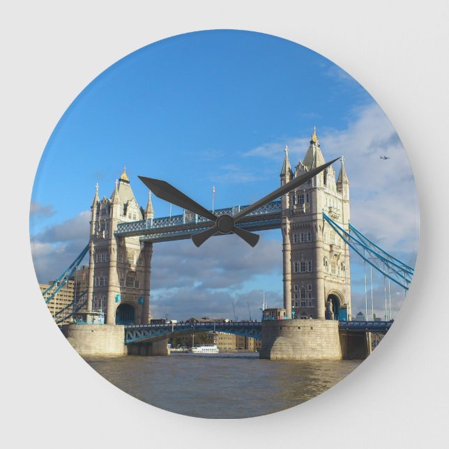 Reloj Redondo Grande Clocks-Tower Bridge London. (Anverso)